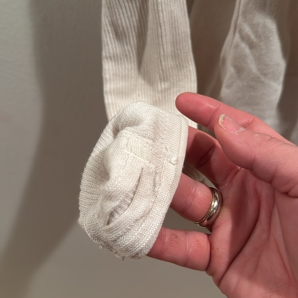 Lululemon Take It All In Women's Cream Long Sleeve Knit Top Size 4 - Picture 7 of 10